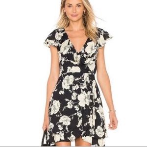 Free People mini wrap dress.